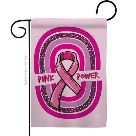 ORNAMENT COLLECTION 13 x 18.5 in. Pink Power Garden Flag G190178-BO